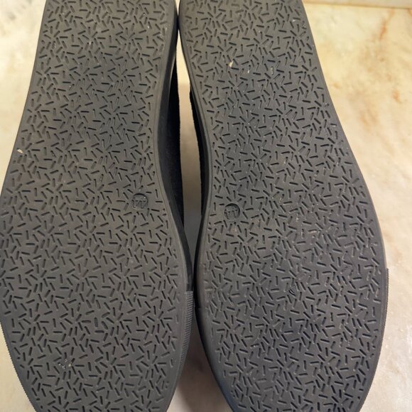 H&M Rubber Sole Boots Faux Suede Black Size 44 - Picture 2 of 2